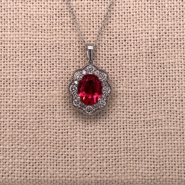 Ruby Radiance Lab Diamond Necklace