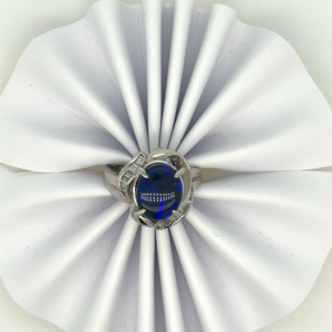 Midnight Elegance Blue Stone Ring