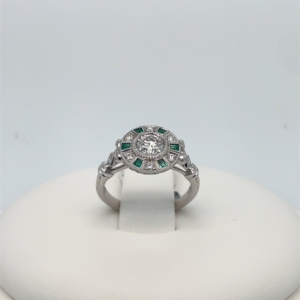 Emerald Halo Radiance Ring