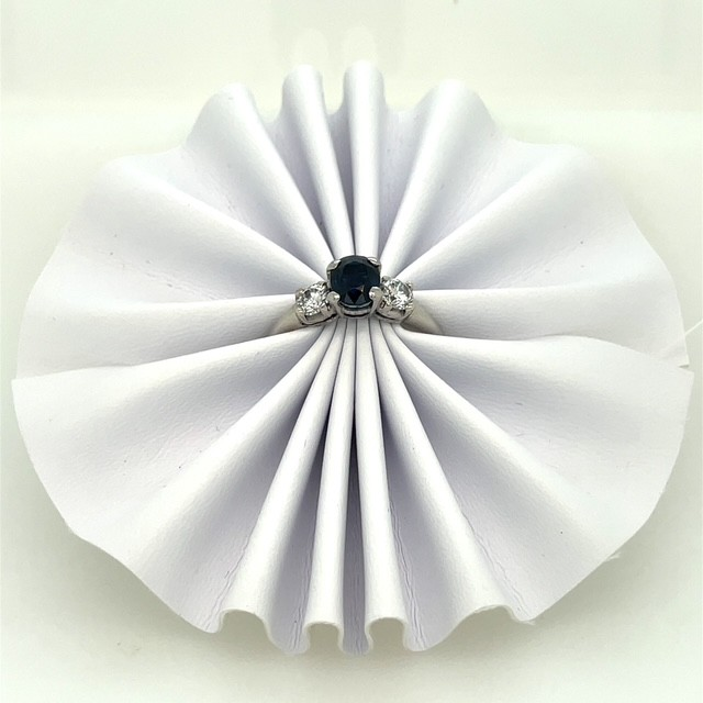 Midnight Sparkle Three-Stone Ring