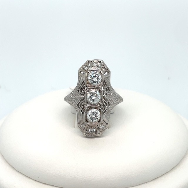 Art Deco Triple Radiance Ring