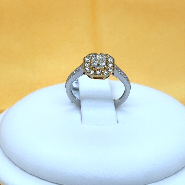 Radiant Halo Princess-Cut Ring
