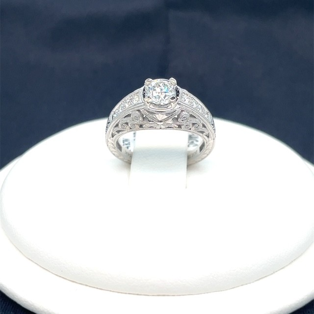 Vintage Filigree Solitaire Ring