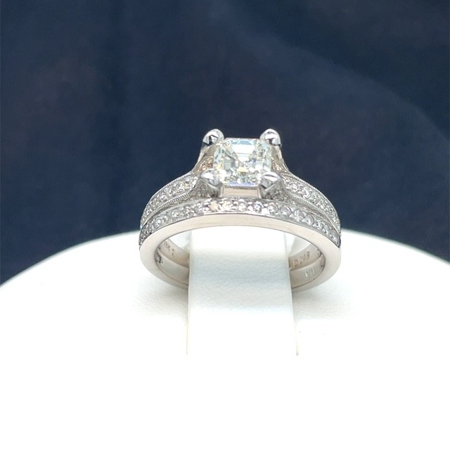 Asscher Elegance Double-Band Ring