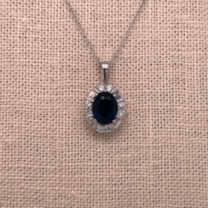 Midnight Oval Lab Diamond Necklace