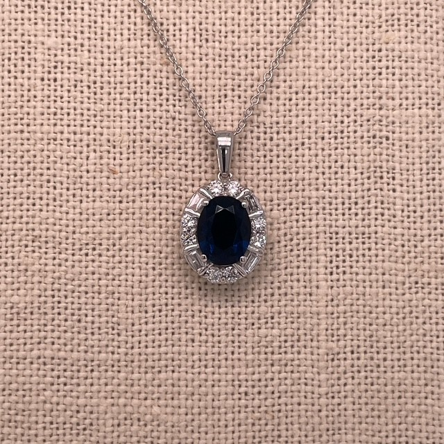 Midnight Oval Lab Diamond Necklace