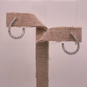 .53 ct Diamond Climbing Hoop Earrings